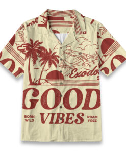 Summer Hawaiian Style Casual Button Up Shirt